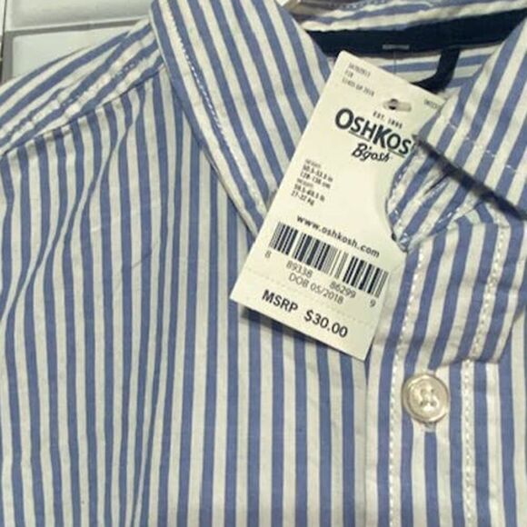 NWT OSHKOSH BOYS BUTTON UP SHIRT - Picture 2 of 3